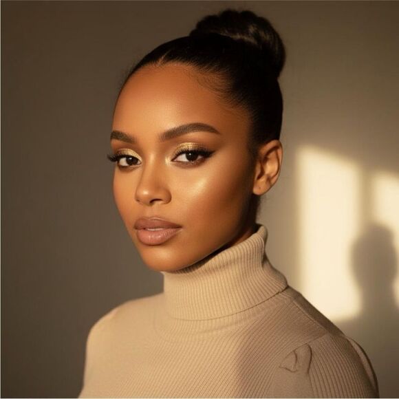 Streetwear Society Tops - Streetwear Society Tan Turtleneck Sweater with Ruffle Sleeves size Small